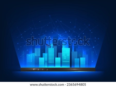 Similar – Image, Stock Photo Public bus Clouds Town