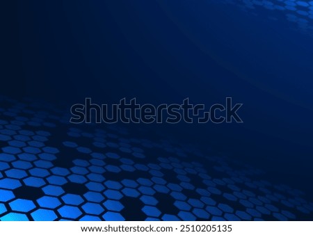  Abstract background technology. Interconnected hexagon geometric shapes. Represents the connection of the internet network. Illustration, vector, poster.