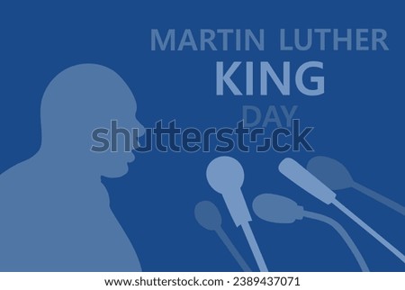 Martin Luther King Jr. Day banner. MLK Day blue vector background. Happy MLK day.