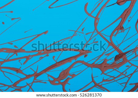 Blue abstract art creative background. Hand painted background.
