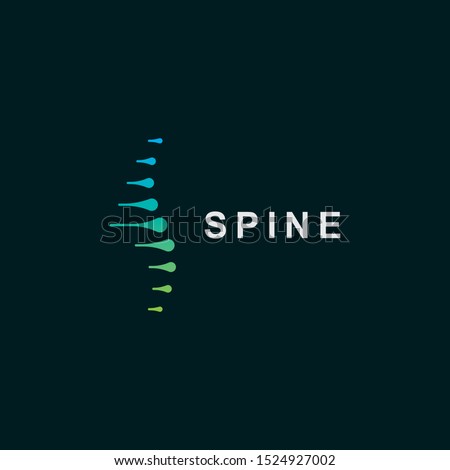 Spine logo design template.icon for science technology