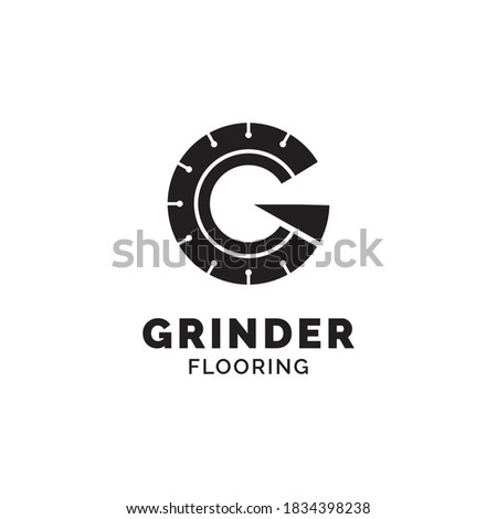 Initial G Grinder for flooring  logo design