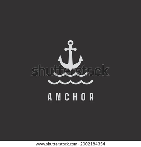 Anchor logo design inspiration vector template