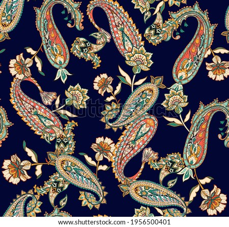 indian traditional pattern, paisley pattern for textiles and decoration