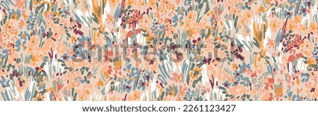 Floral liberty pattern. Plant background for fashion, tapestries, prints. Modern floral design perfect for fashion and decoration