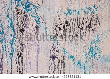 Whitewashed surface with different paints streaks and rich texture