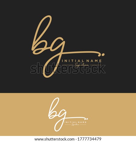 BG Initial letter handwriting and signature logo.