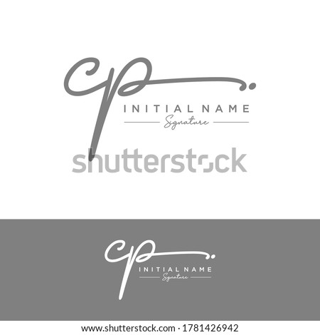 CP Initial letter handwriting and signature logo.