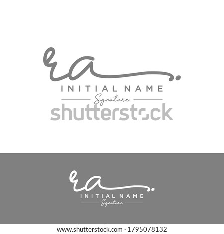 RA Initial letter handwriting and signature logo. Stock fotó © 