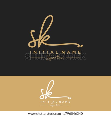 SK Initial letter handwriting and signature logo.