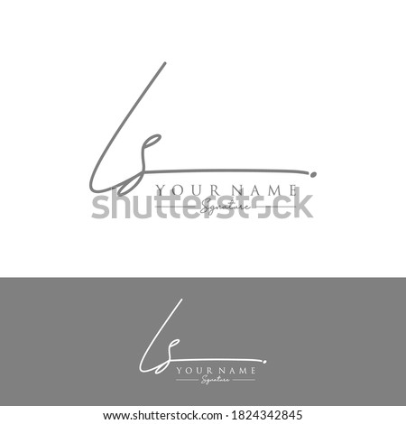 LS Initial letter handwriting and signature logo.