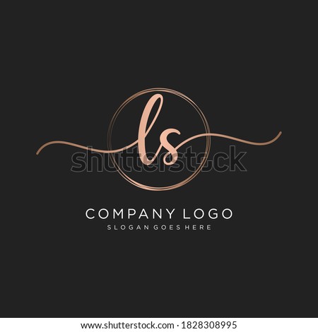 Initial LS beauty monogram and elegant logo design, handwriting logo of initial signature, wedding, fashion, floral and botanical with creative template.