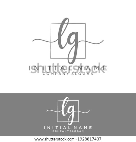 LG Initial letters, handwriting signature logo.