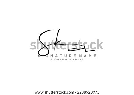 SK Letter Signature Logo Template elegant design logo Sign Symbol template vector icon