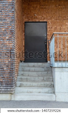 Similar – Image, Stock Photo personnel entrance Facade