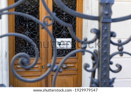 Similar – Foto Bild Torschild. Deutscher Text: Privat Kein Durchgang