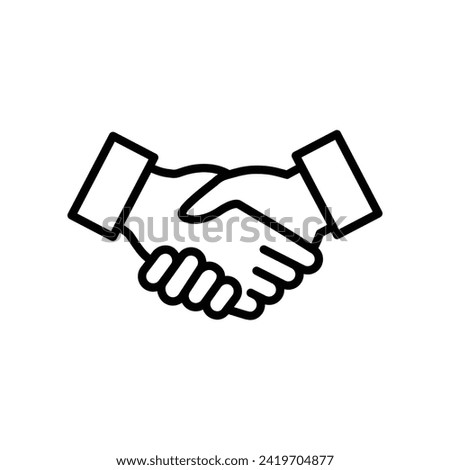 Handshake Icon Vector Simple Design