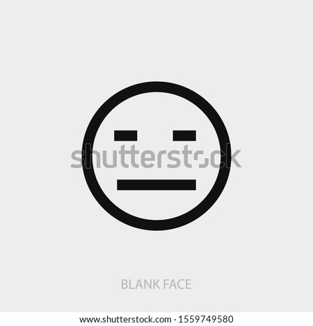 Meh face, blank face icon. New trendy meh face vector illustration symbol.
