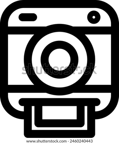 Line style icon related to photo, instant camera, polaroid