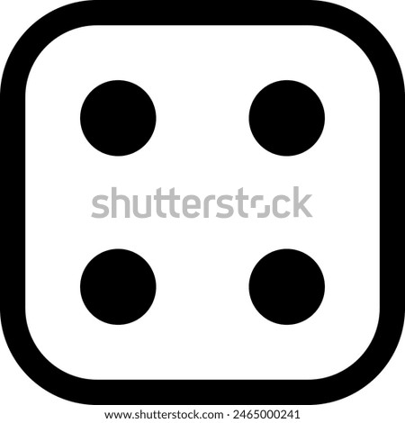 Line style icon related to dice, 4