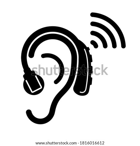  International ear day ear sketchmedical vector, vector illustration of ear hearing aid icon, universal access icon, hearing aid icon,  accessibility icon