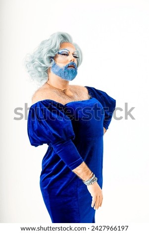 Similar – Image, Stock Photo Stylish drag queen in dress