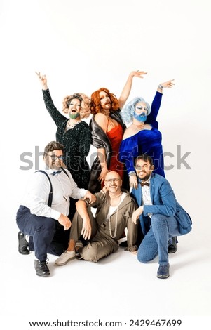 Similar – Image, Stock Photo Stylish drag queen in dress