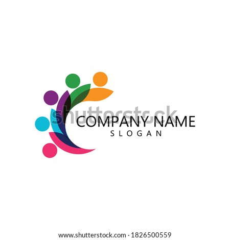 Adoption and community care Logo template vector