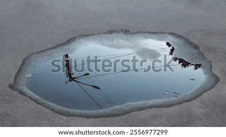 Image, Stock Photo mirror of nature Puddle