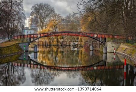 Similar – Image, Stock Photo Reflection in the Landwehrkanal in Berlin