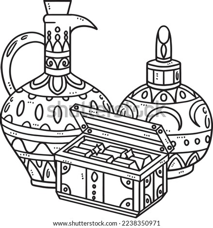 Christian Gifts of the Magi Isolated Coloring Page