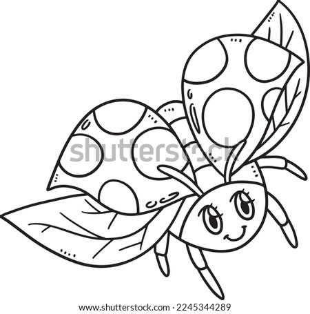 Mother Ladybug Isolated Coloring Page for Kids