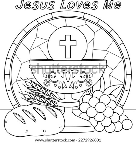 Christian Jesus Loves Me Coloring Page for Kids