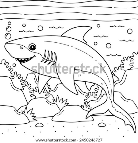 Bull Shark Coloring Page for Kids