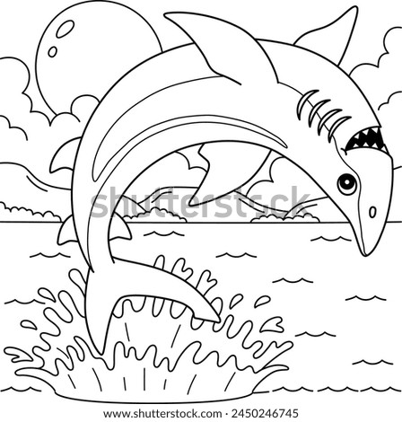 Spinner Shark Coloring Page for Kids
