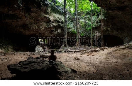                                Alux Cave, Chaak Tun Cenote, Riviera Maya, Playa del Carmen, Mexico Stock foto © 