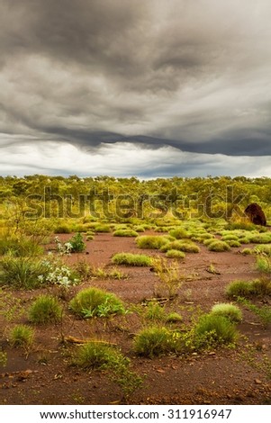 Storm landscape in Australia's karijini national park