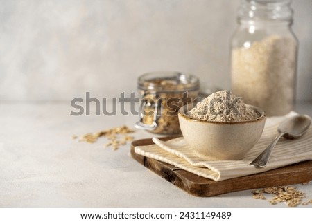 Image, Stock Photo Healthy Gluten Free Oat Waffles. Copy Space