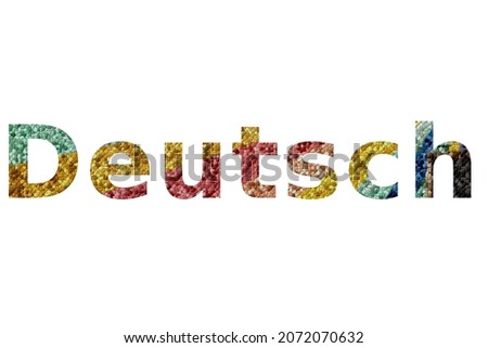 Deutsch. Colorful typography text banner. Vector the word Deutsch Stock foto © 