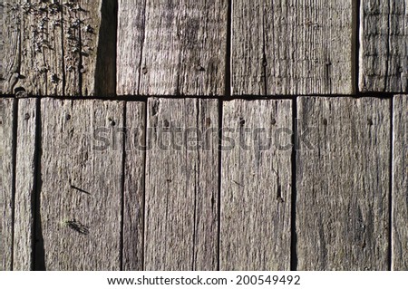 Texture of old boards with nails