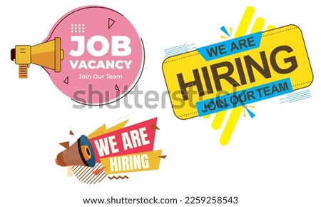 We are hiring vector illustration, hiring template, join our team vector, We are hiring join our team job offer vacancy banner flyer vector bubble speech,
