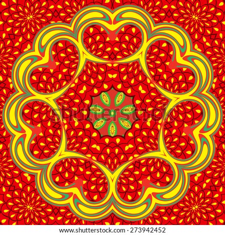 Abstract flower bright colorful, seamless background, raster graphics.