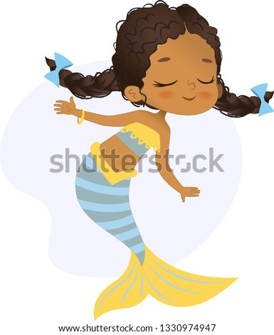 Mermaid African Character Beautiful Girl Sea Nymph
