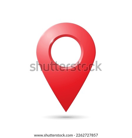 Realistic geolocation map pin code icon. The geolocation icon is dark gray with highlights, shadows and a yellow insert on a gradient background. Vector EPS 10.