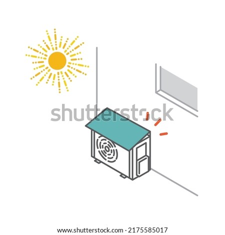 Attach a cover to the outdoor unit of the air conditioner (shade)
