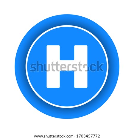 hospital icon on white background