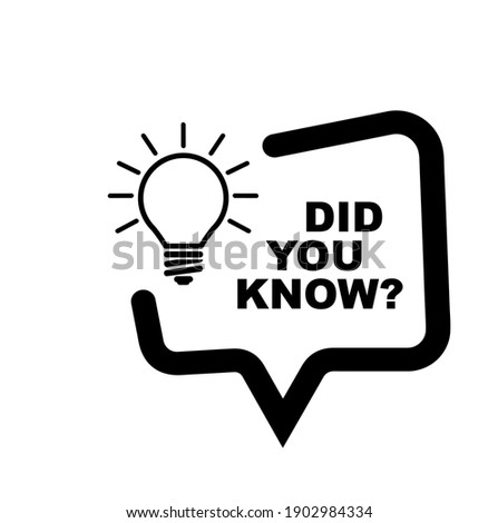 did you know sign on white background