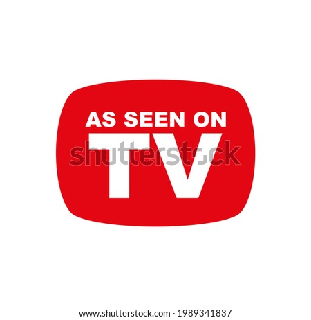 as seen on tv icon on white background