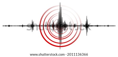 Earthquake background. seismogram for seismic measurement. Сток-фото © 