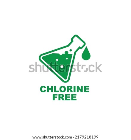 chlorine free icon on white background